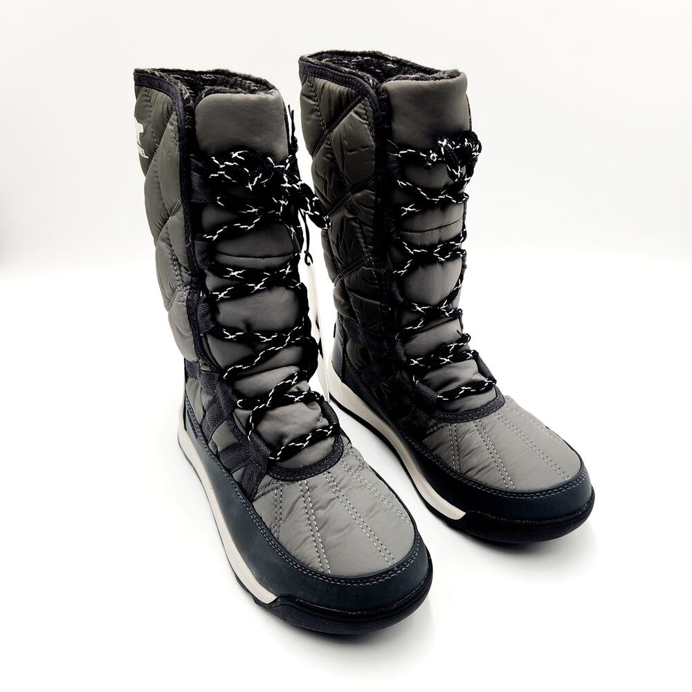 Sorel Women Grey Waterproof Quilted Whitney Lace Sporty Winter Boots Size US 5 - Picture 4 of 8